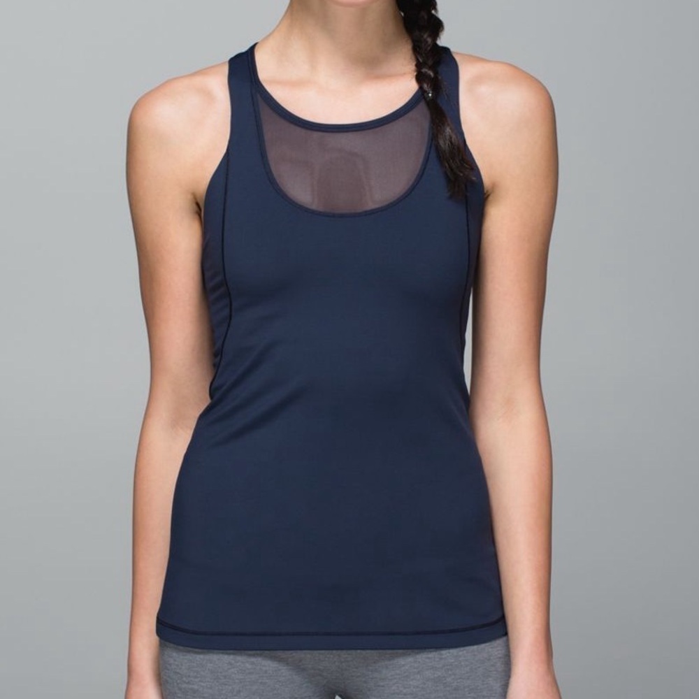 Lululemon Mesh With Me Tank color Inkwell Size 4